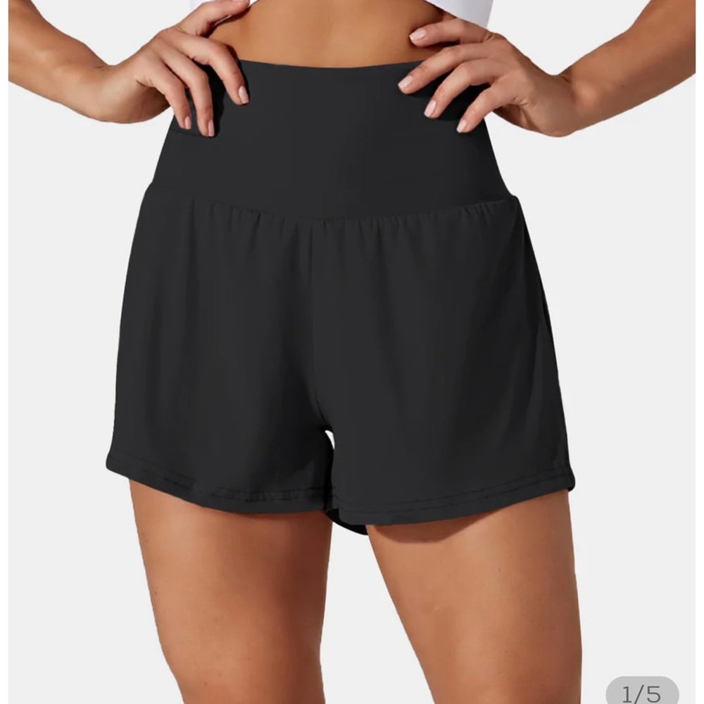 Back Pocket Plus Side Hidden Pocket 2-in-1 Gym Shorts 3"